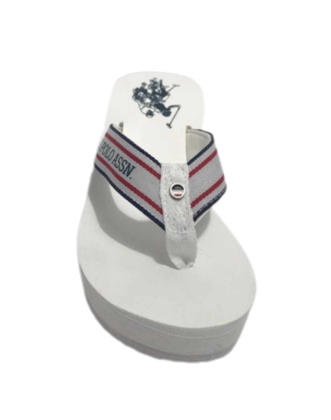 Infradito US Polo zeppa Chany 003 in gomma TC 60 PL 25 white DS23UP02