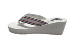 Infradito US Polo zeppa Chany 003 in gomma TC 60 PL 25 white DS23UP02