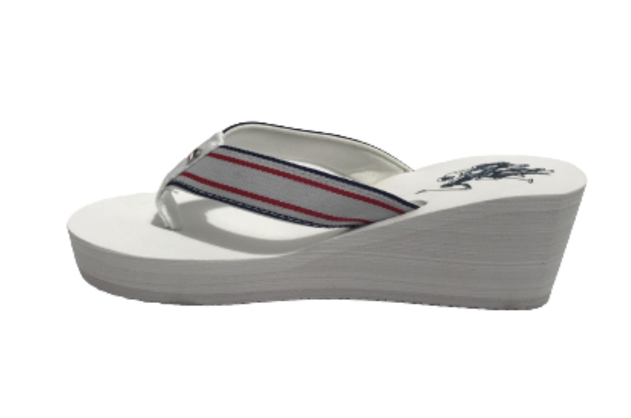 Infradito US Polo zeppa Chany 003 in gomma TC 60 PL 25 white DS23UP02