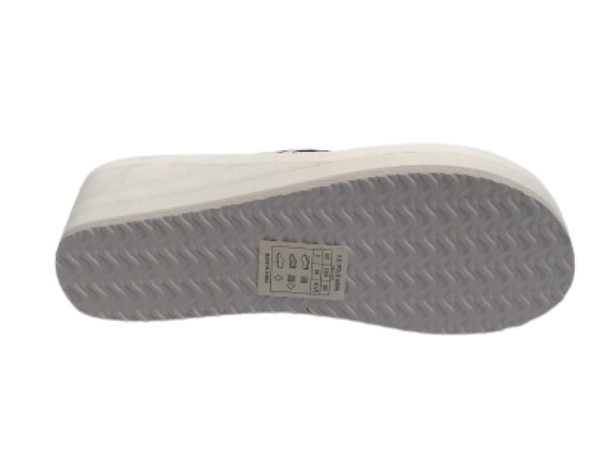 Infradito US Polo zeppa Chany 003 in gomma TC 60 PL 25 white DS23UP02