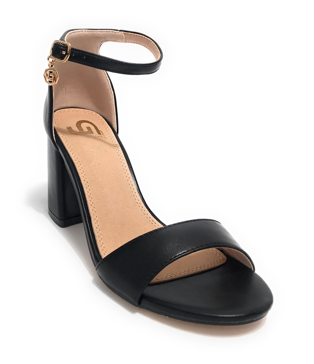 Scarpe donna Gold&gold sandalo con tacco ecopelle nero DS23GG39 GD811
