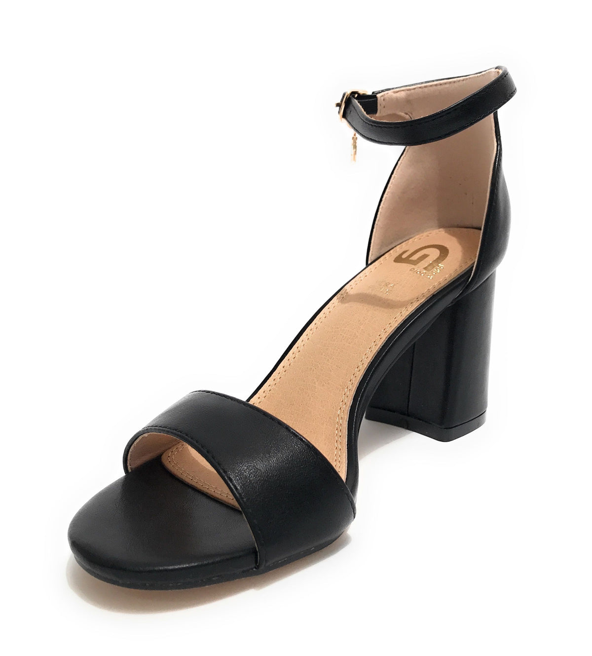 Scarpe donna Gold&gold sandalo con tacco ecopelle nero DS23GG39 GD811