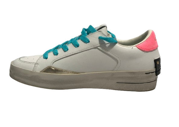 Sneaker donna Crime London Sk8 Deluxe white/ pink DS25CR08 88250PP7.10