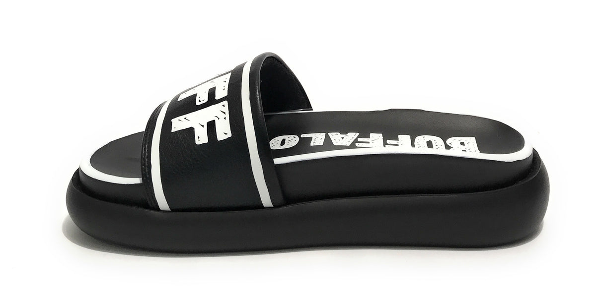 Slipper donna Buffalo Rey ecopelle vegan nero DS22BF04 BN16110561