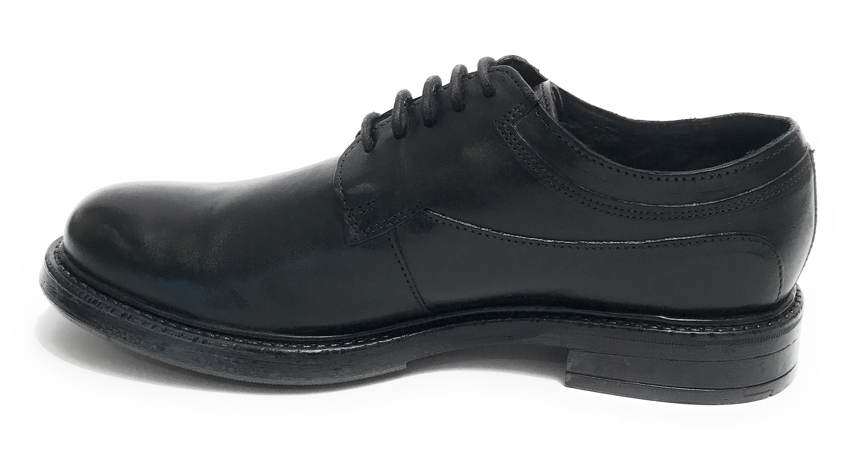 Scarpe uomo Elite francesina in pelle nero U23EL05 1404