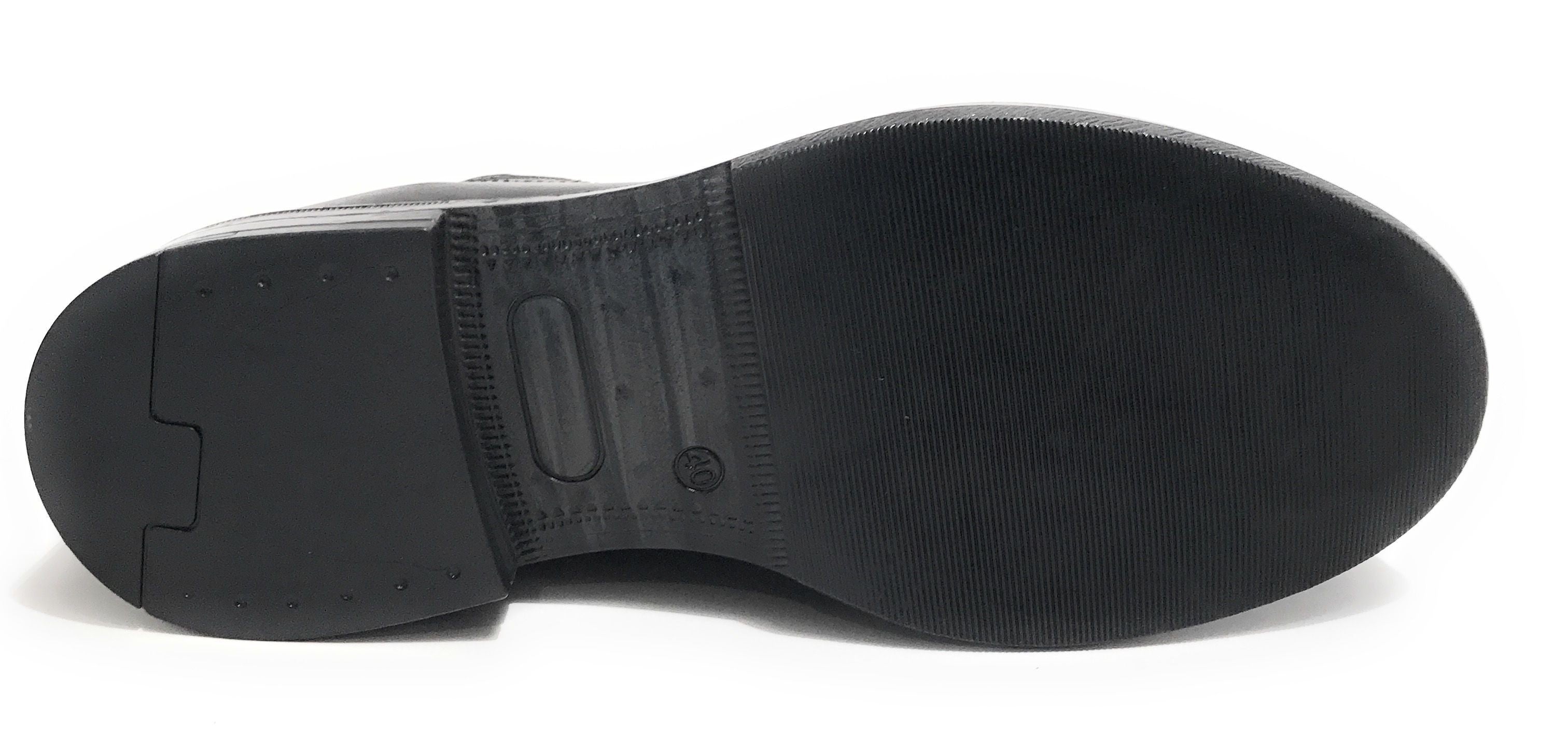 Scarpe uomo Elite francesina in pelle nero U23EL05 1404
