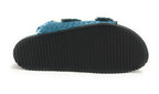 Scarpe donna  sandalo/ ciabatta in pelle colore blu DS23EL05 271