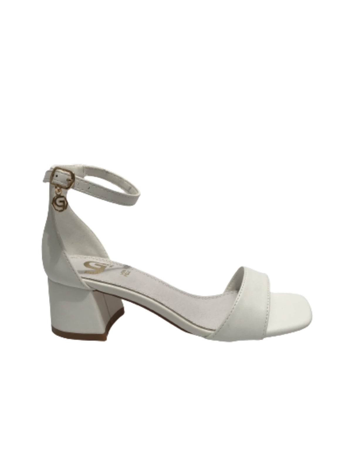 Scarpe donna Gold&gold sandalo con tacco ecopelle bianco DS23GG31 GD812