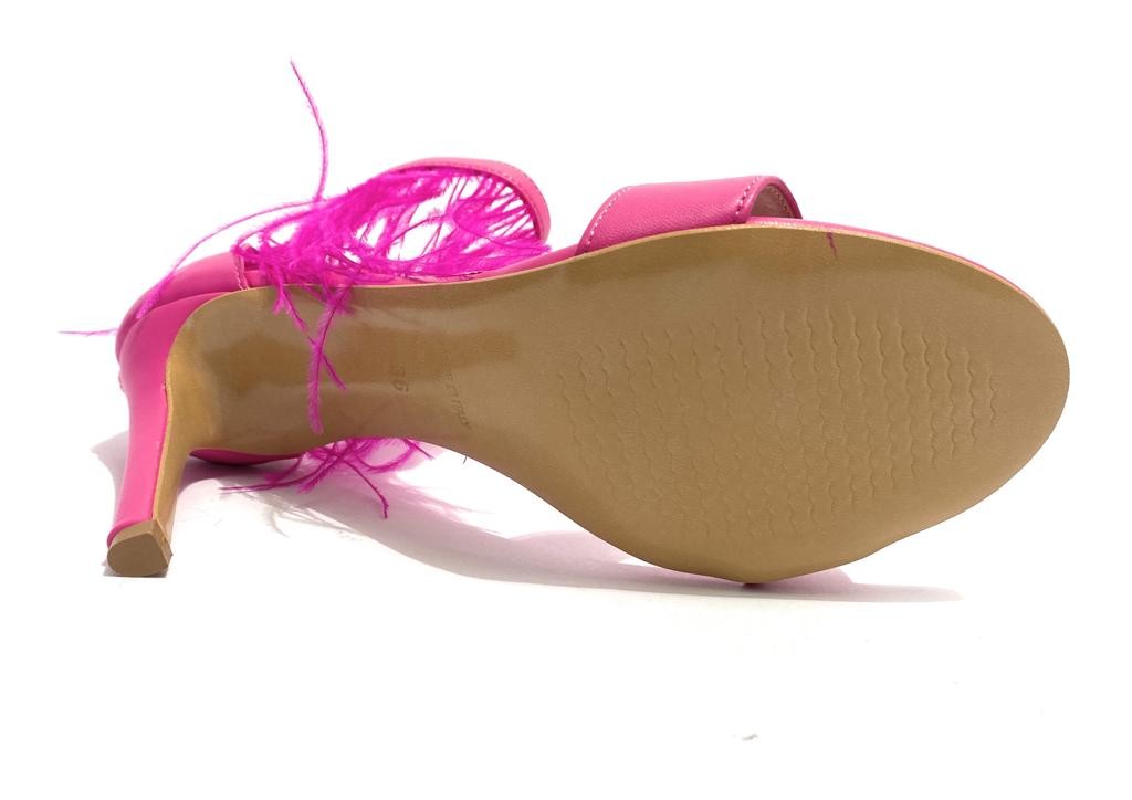 Scarpe donna sandalo in pelle fuxia tacco 9 DS23EL20