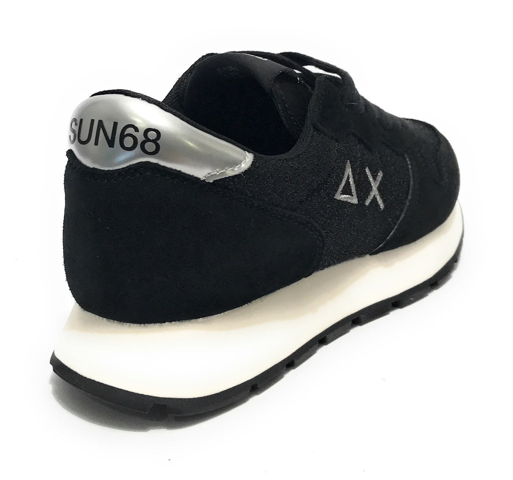 Sneaker Sun68 Girl's Ally glitter teen mesh/ suede nero Z24SU12 Z43404T
