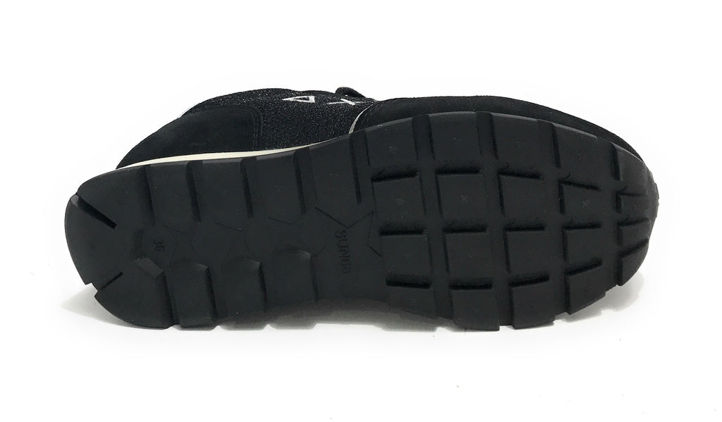 Sneaker Sun68 Girl's Ally glitter teen mesh/ suede nero Z24SU12 Z43404T