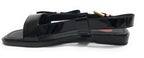 Scarpe donna Love Moschino sandalo in pelle nero vernice DS23MO09 JA16092