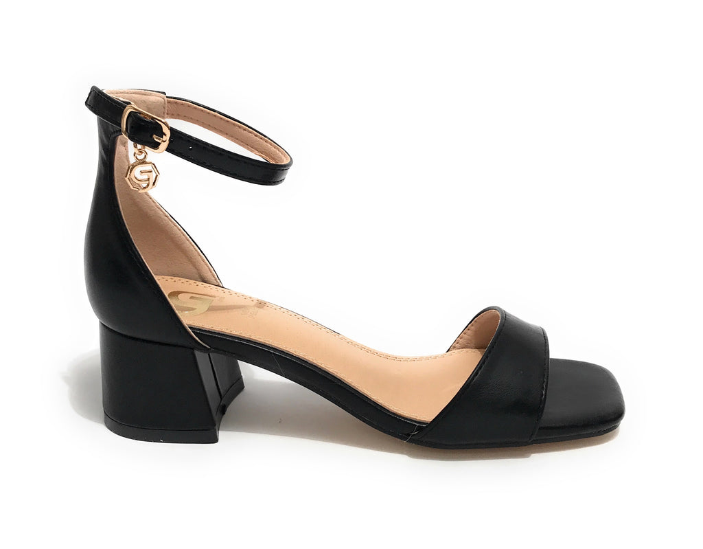 Scarpe donna Gold&gold sandalo con tacco ecopelle nero DS23GG18 GD812