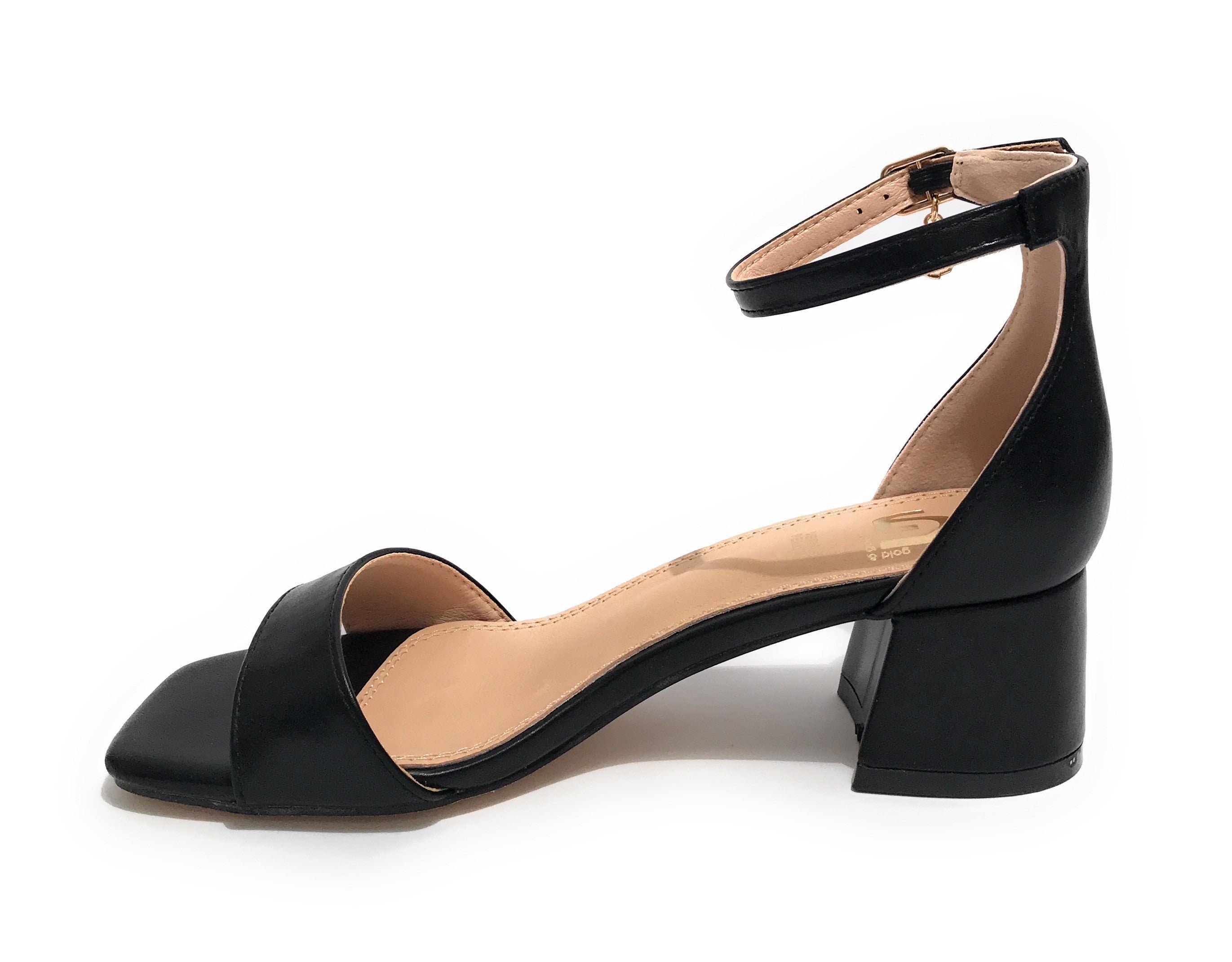 Scarpe donna Gold&gold sandalo con tacco ecopelle nero DS23GG18 GD812