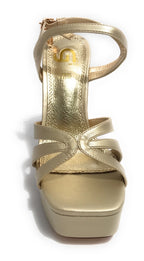 Scarpe donna Gold&gold sandalo con tacco ecopelle gold DS23GG48 GD821