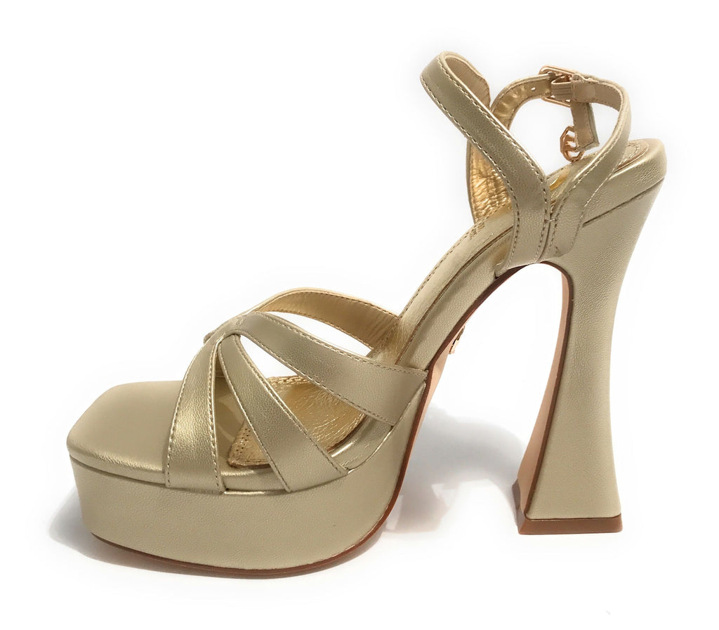 Scarpe donna Gold&gold sandalo con tacco ecopelle gold DS23GG48 GD821