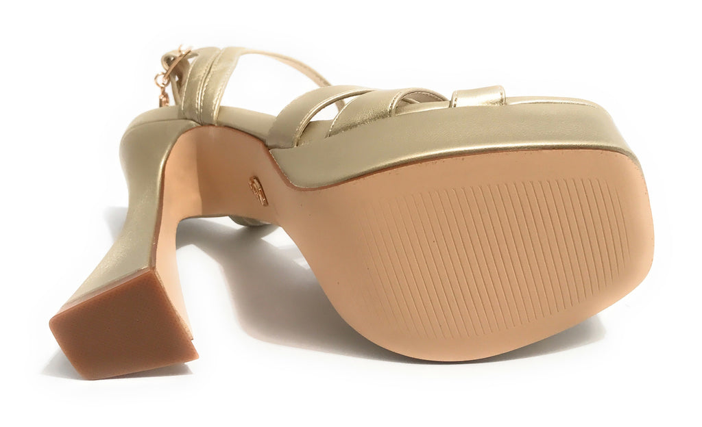 Scarpe donna Gold&gold sandalo con tacco ecopelle gold DS23GG48 GD821