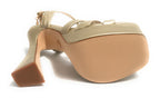 Scarpe donna Gold&gold sandalo con tacco ecopelle gold DS23GG48 GD821