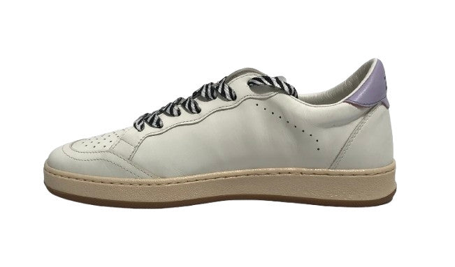 Scarpe 2B12 sneaker JRPlay-128 pelle bianco/platino/lilla ZS25QB04