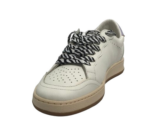 Scarpe 2B12 sneaker JRPlay-128 pelle bianco/platino/lilla ZS25QB04