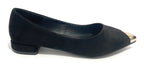 Scarpe donna Gold&gold décolleté bassa a punta in ecosude nero D21GG17