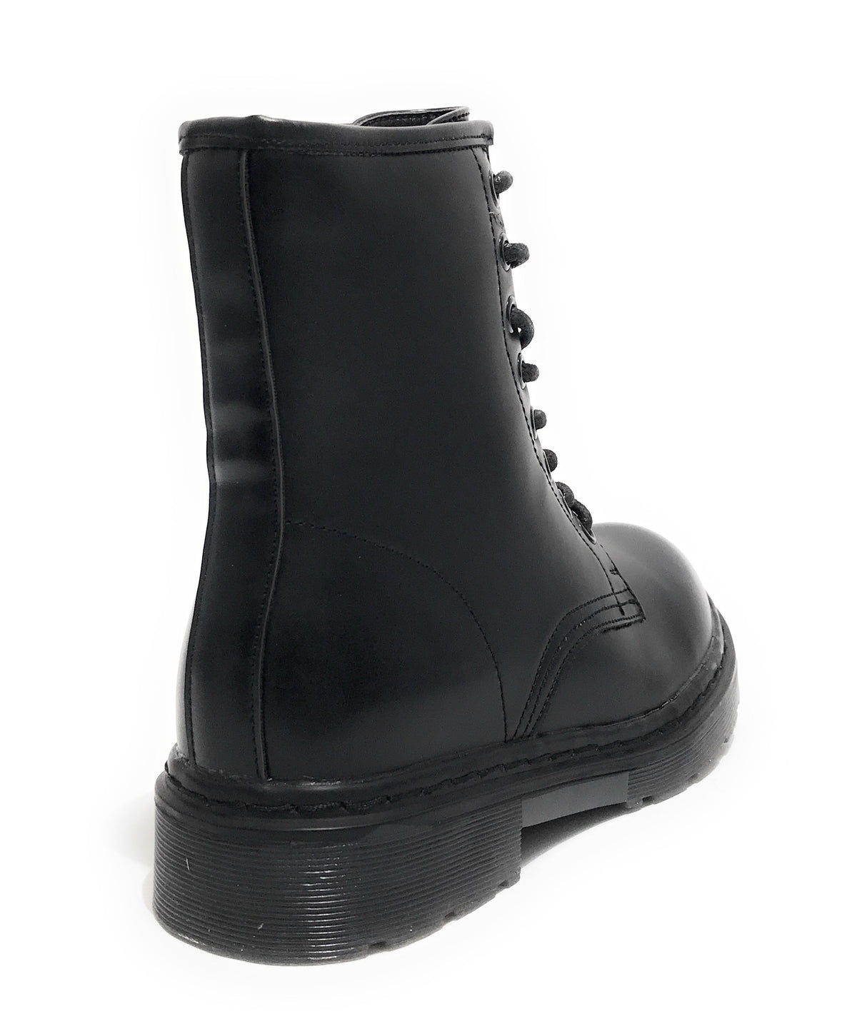Scarpe donna Gold&gold anfibio in ecopelle nero con fondo carrarmato D22GG08 GS80