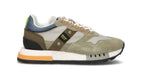 Scarpe Blauer sneaker Heron 02 in suede/ nylon military/ grey US24BU10 S4HERON02/RIS