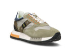 Scarpe Blauer sneaker Heron 02 in suede/ nylon military/ grey US24BU10 S4HERON02/RIS