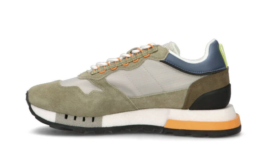 Scarpe Blauer sneaker Heron 02 in suede/ nylon military/ grey US24BU10 S4HERON02/RIS