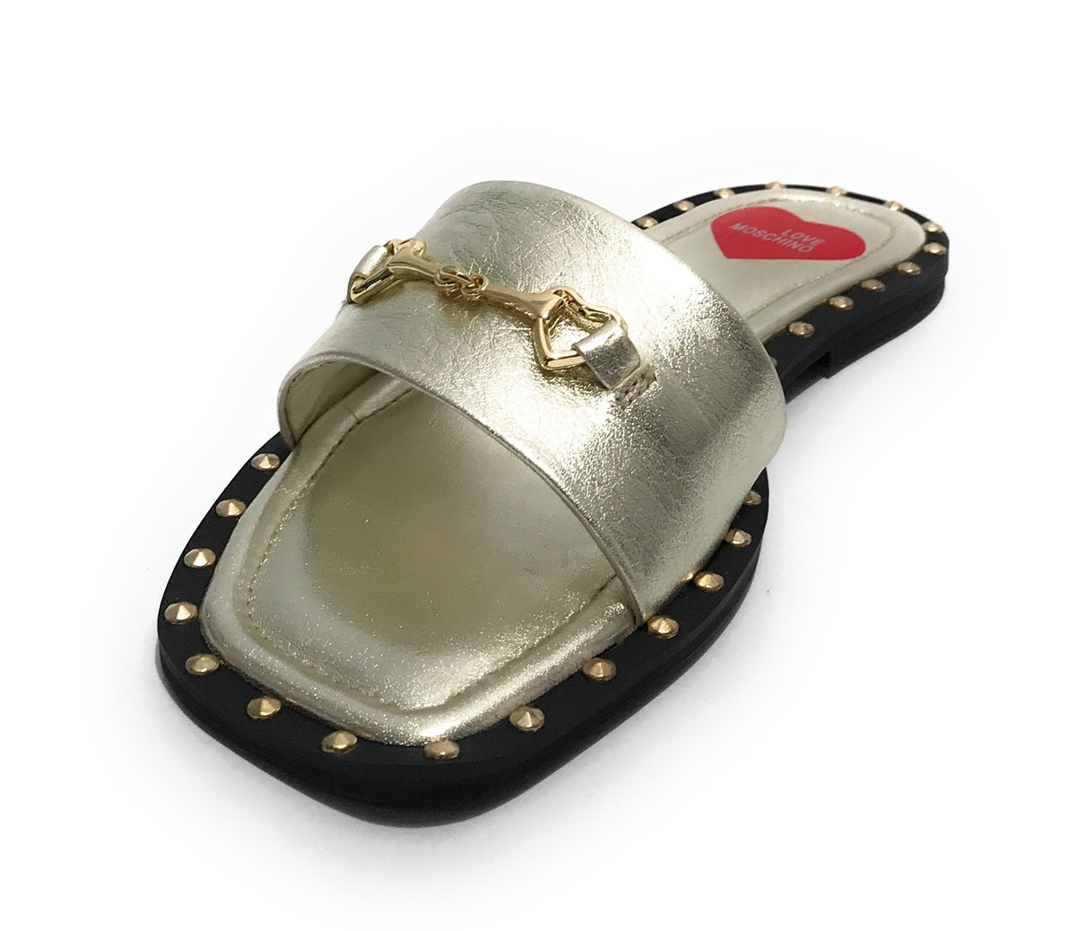 Scarpe donna Love Moschino sabot in pelle gold DS22MO13 JA28151C1EIF0900