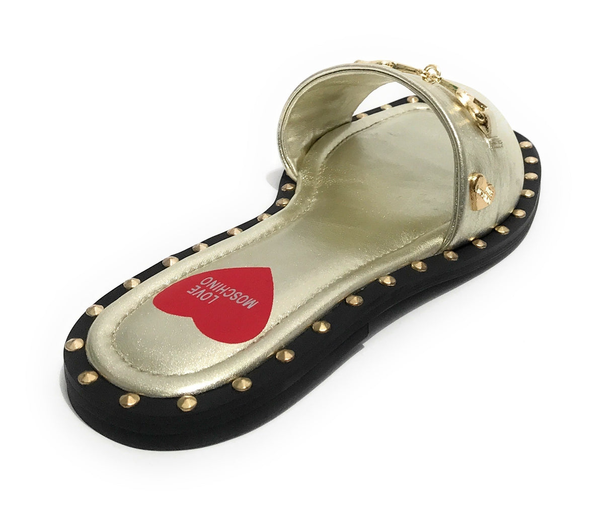 Scarpe donna Love Moschino sabot in pelle gold DS22MO13 JA28151C1EIF0900