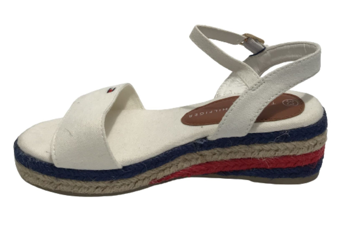 Scarpe Tommy Hilfiger sandalo fondo corda white ZS23TH04 T3A7-32778