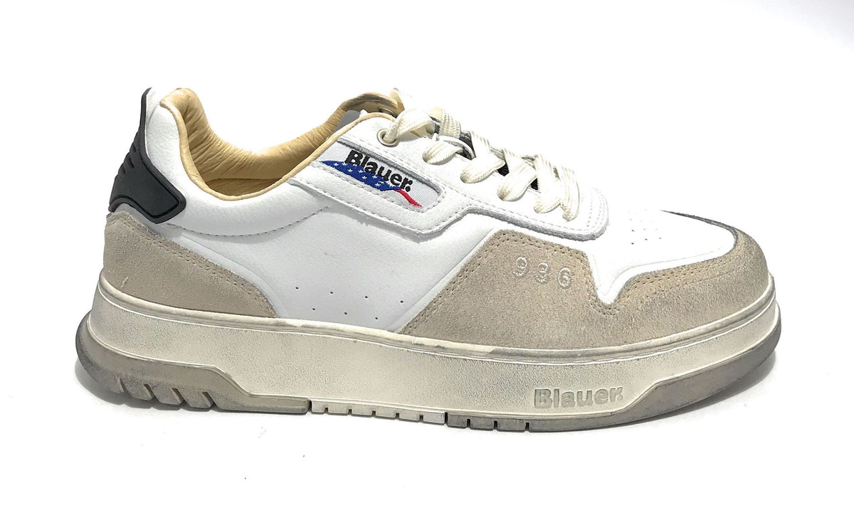 Scarpe uomo Blauer sneaker Harper in pelle white/ black US23BU03 S3HARPER07