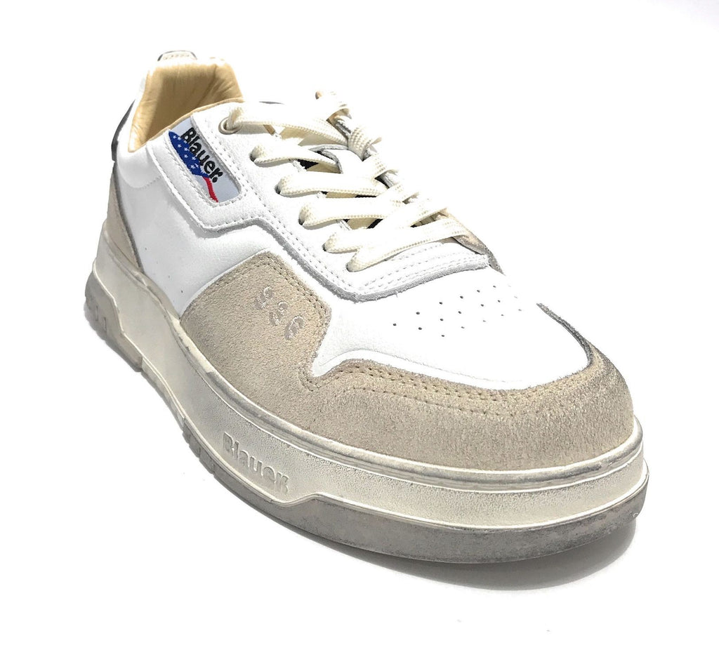 Scarpe uomo Blauer sneaker Harper in pelle white/ black US23BU03 S3HARPER07