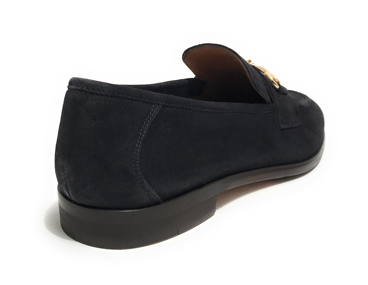 Mocassino uomo  in pelle scamosciata blu navy US23EL07 2005