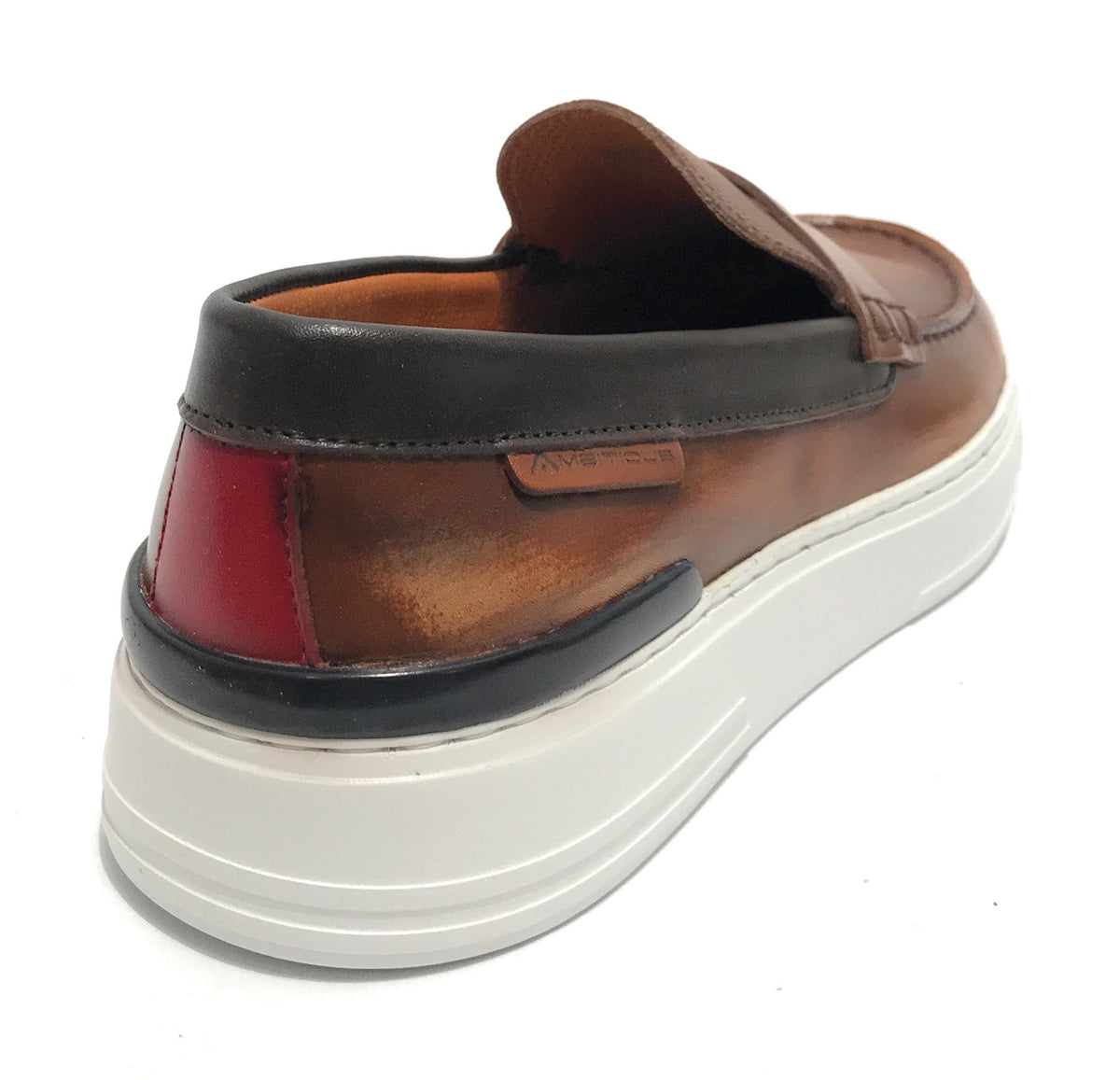 Scarpe uomo Ambitious mocassino in pelle comb camel US22AM08 10322A