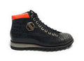 Scarpe uomo Harris polacchino pelle stampa cocco nero / metal U17HA190