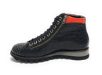 Scarpe uomo Harris polacchino pelle stampa cocco nero / metal U17HA190