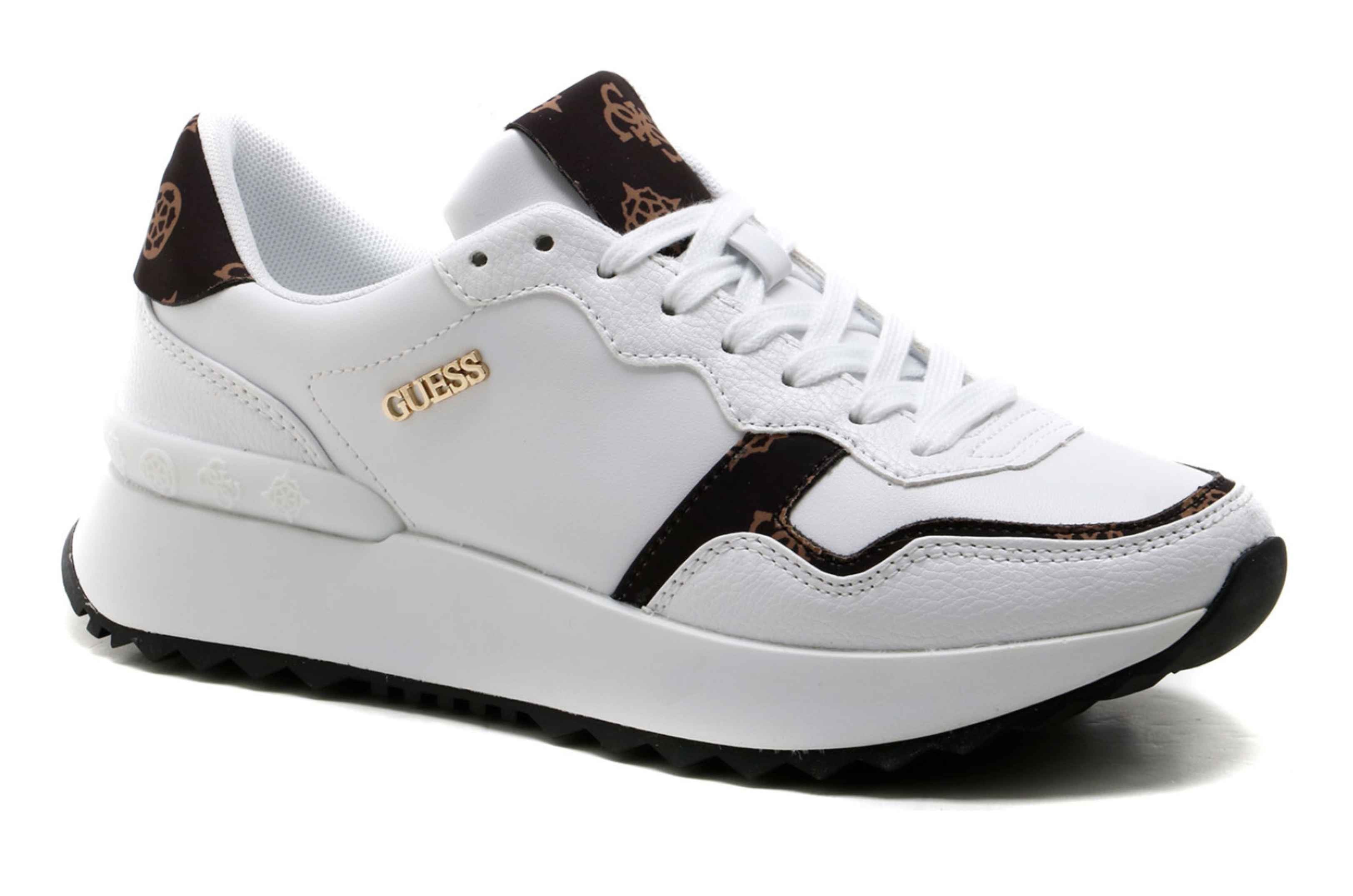 Scarpe donna sneaker Guess Vinsa 2 white/ brown DS24GU15 FLPVN2PEL12