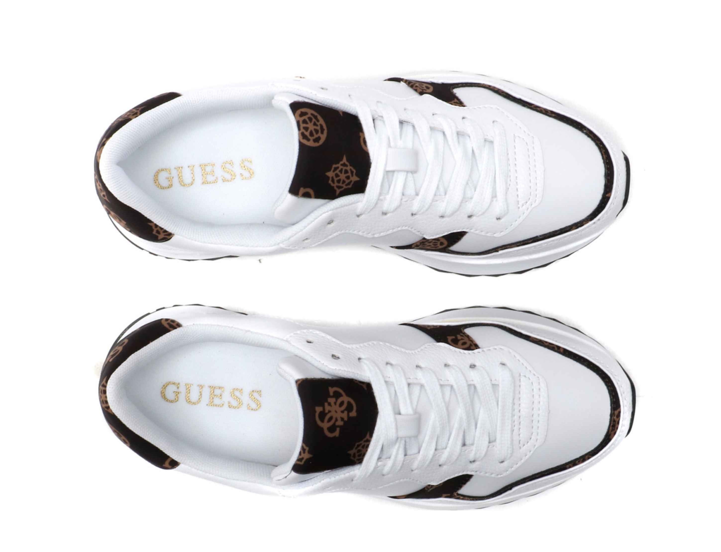 Scarpe donna sneaker Guess Vinsa 2 white/ brown DS24GU15 FLPVN2PEL12