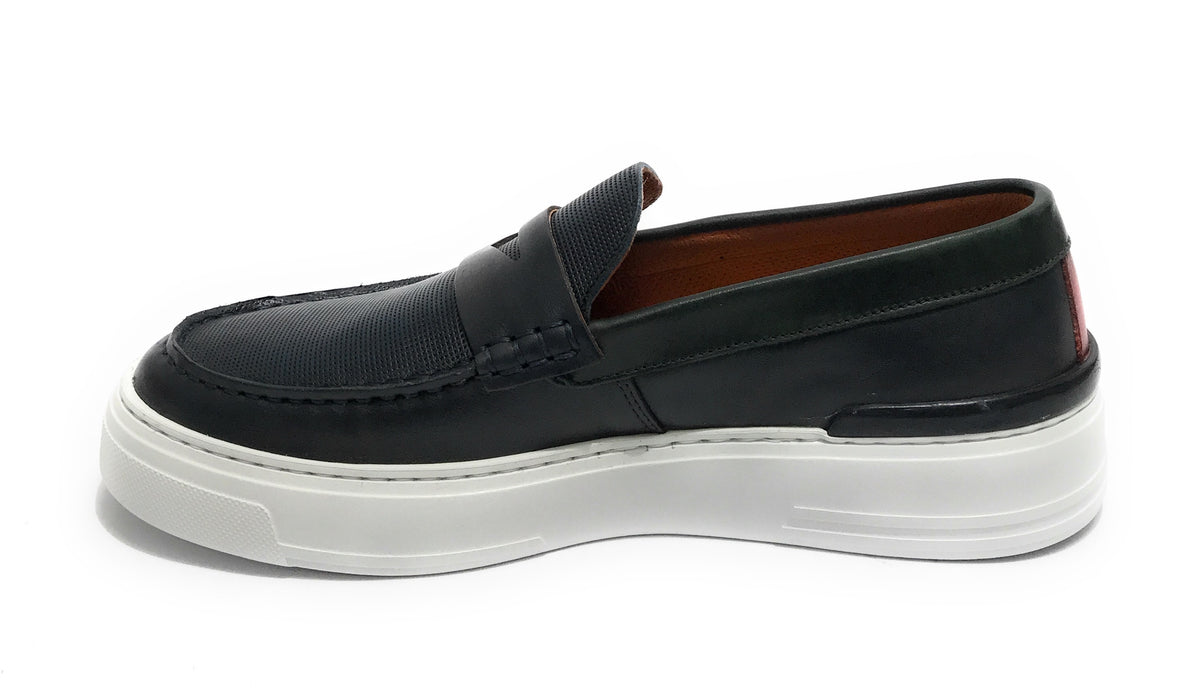 Scarpe uomo Ambitious anthracite mocassino in pelle blu navy US22AM09 10322A