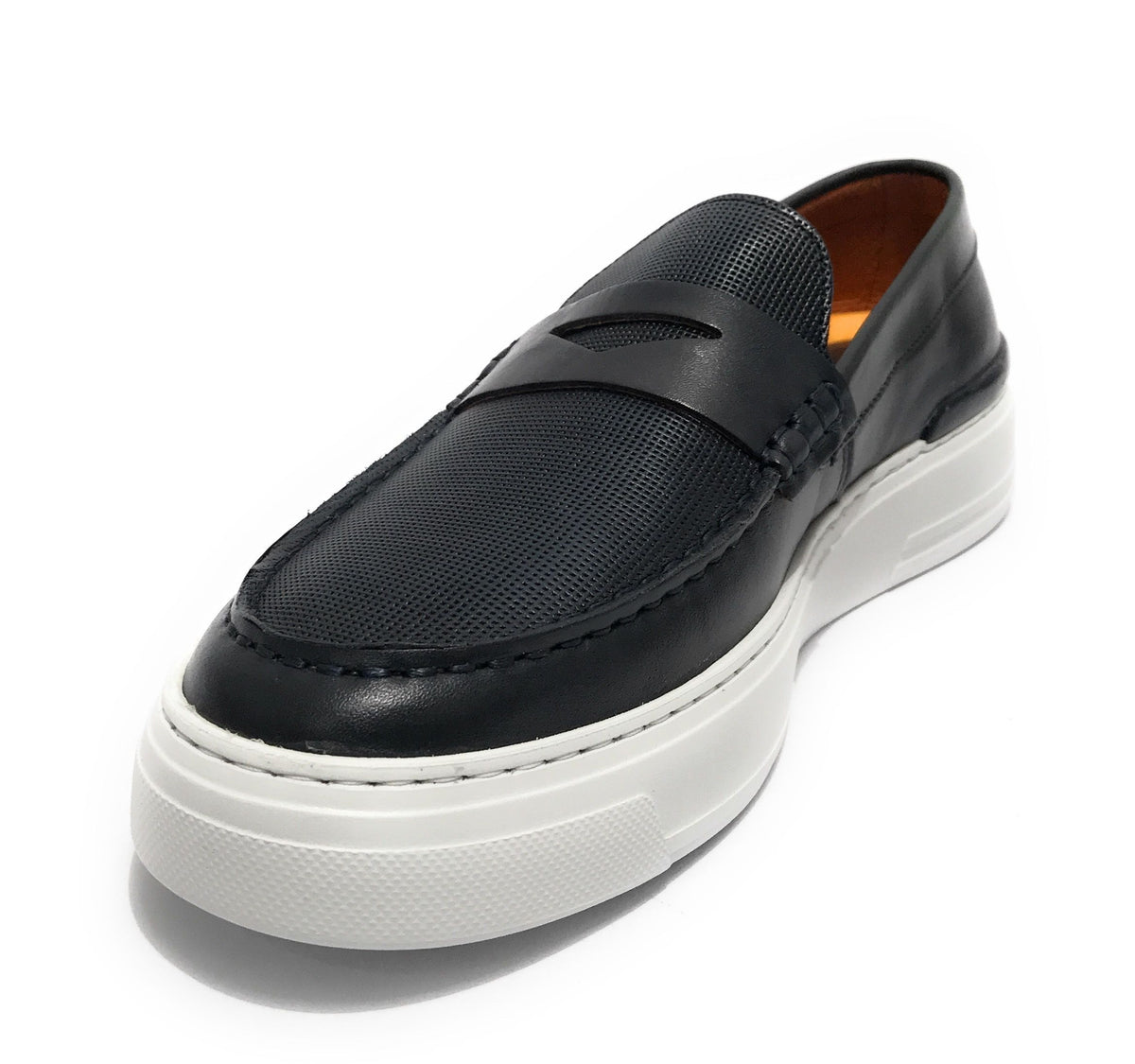 Scarpe uomo Ambitious anthracite mocassino in pelle blu navy US22AM09 10322A