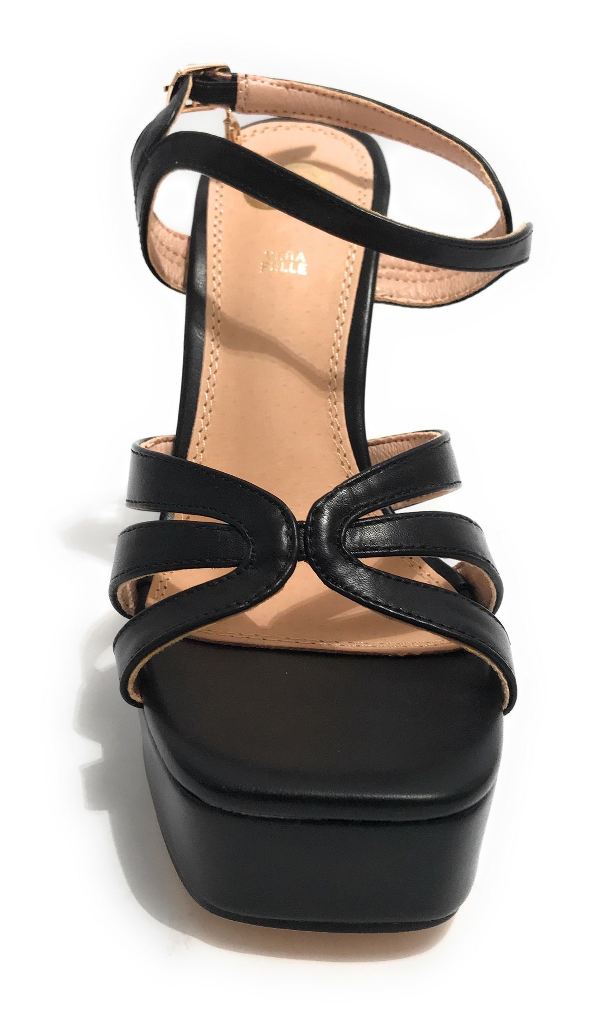 Scarpe donna Gold&gold sandalo con tacco ecopelle nero DS23GG50 GD821