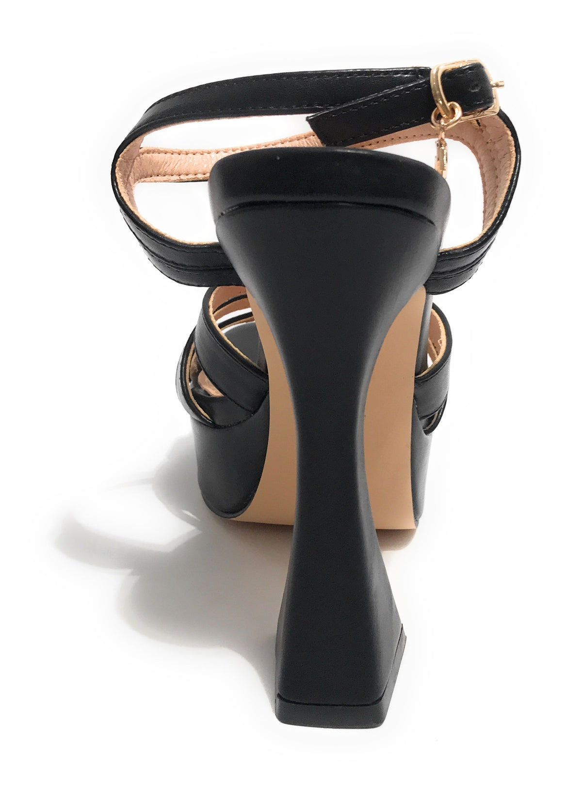 Scarpe donna Gold&gold sandalo con tacco ecopelle nero DS23GG50 GD821