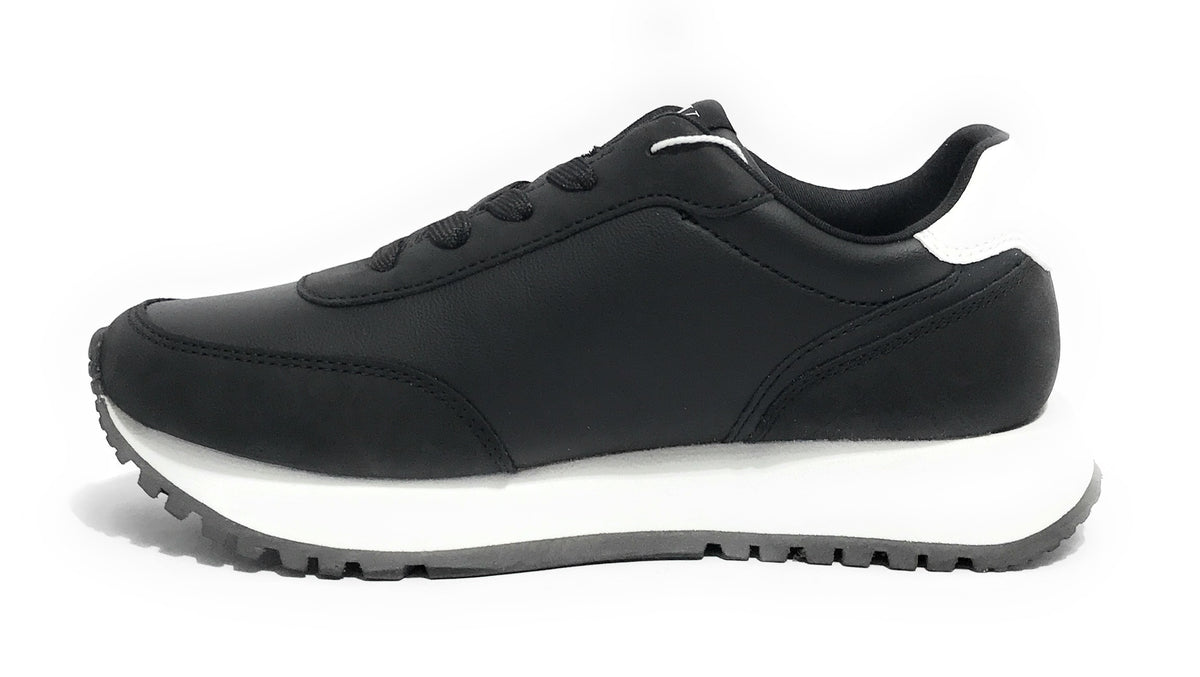 Sneaker running Calvin Klein jeans in ecopelle/ tessuto black/ white D25CK05 V3A9-81004-1269X001