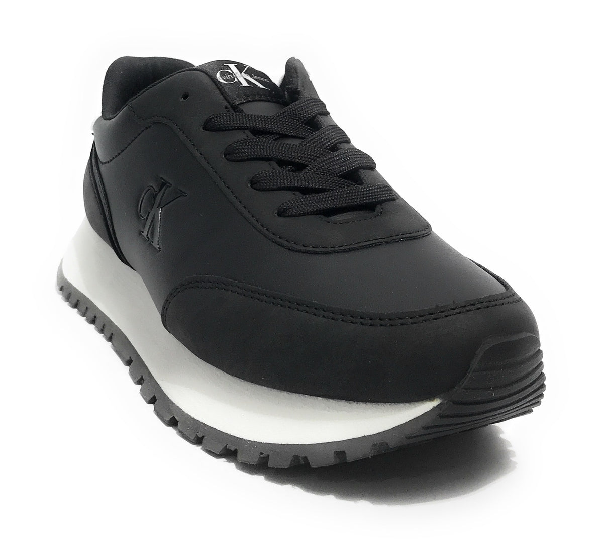 Sneaker running Calvin Klein jeans in ecopelle/ tessuto black/ white D25CK05 V3A9-81004-1269X001