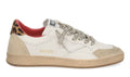 Scarpe donna 4B12 sneaker in pelle di colore bianco/ leo D25QB08 PLAY.NEW-D174