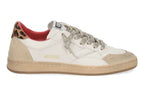 Scarpe donna 4B12 sneaker in pelle di colore bianco/ leo D25QB08 PLAY.NEW-D174