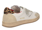 Scarpe donna 4B12 sneaker in pelle di colore bianco/ leo D25QB08 PLAY.NEW-D174