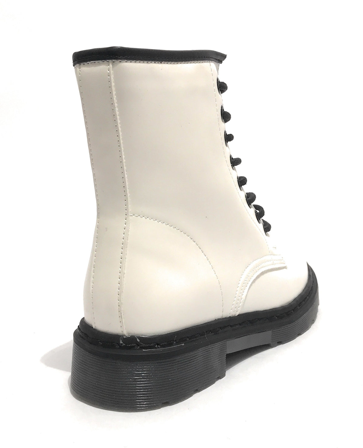 Scarpe donna Gold&gold anfibio in ecopelle bianco con fondo carrarmato D22GG07 GS80